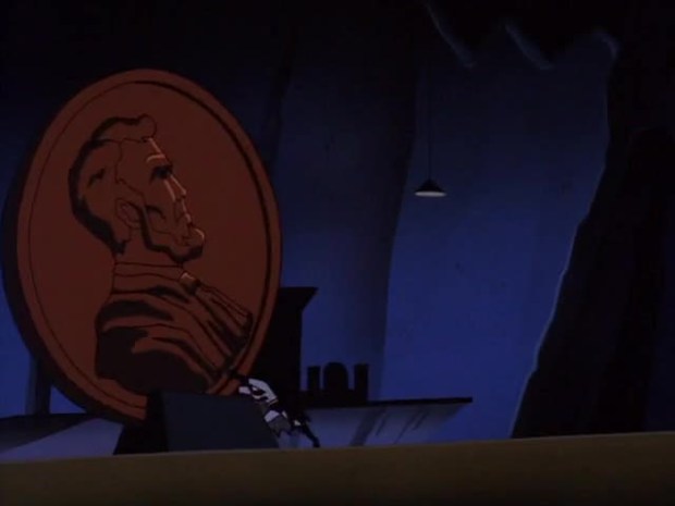 Batman bringt den Riesenpenny in Bewegung