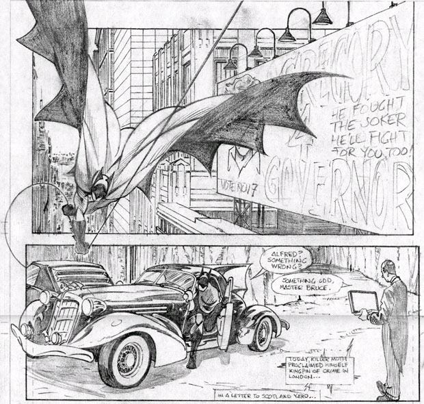 Batman und Batmobil in Dark Detective III