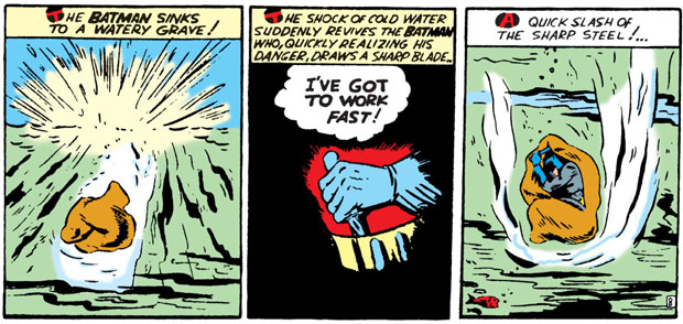 Batman befreit sich mit einem Messer