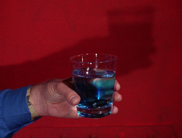 Batman-Kostüm aus dem Glas.